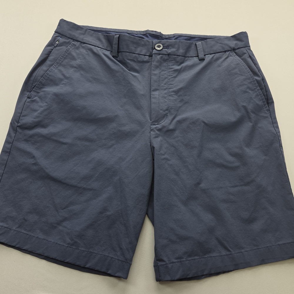 Vineyard Vines Mens On-The-Go OTG Shorts Navy Blue Stretch Size 34X9